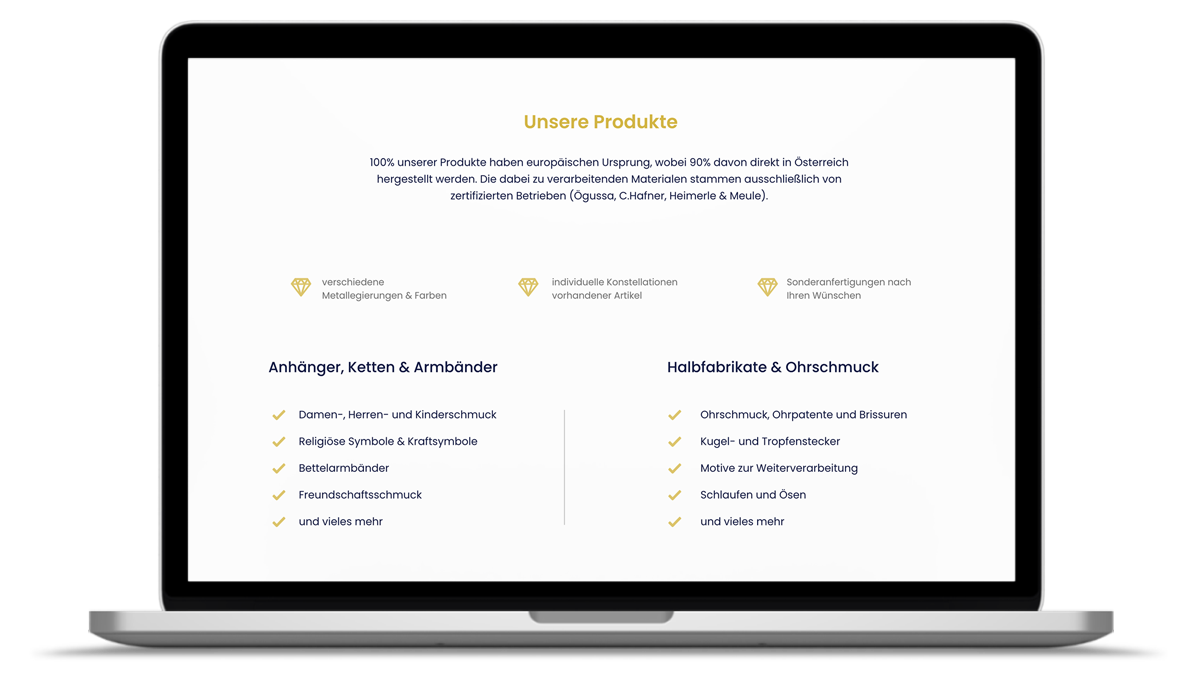 Webdesign Schmuckmanufaktur Garschal